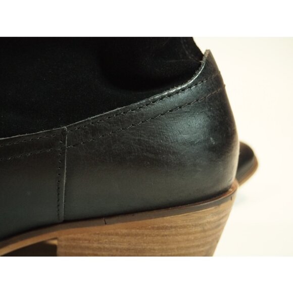Frye & Co "Rubie" Black Leather Pointed Toe Western Style Ankle Boots, Sz 6.5 US - Picture 7 of 10